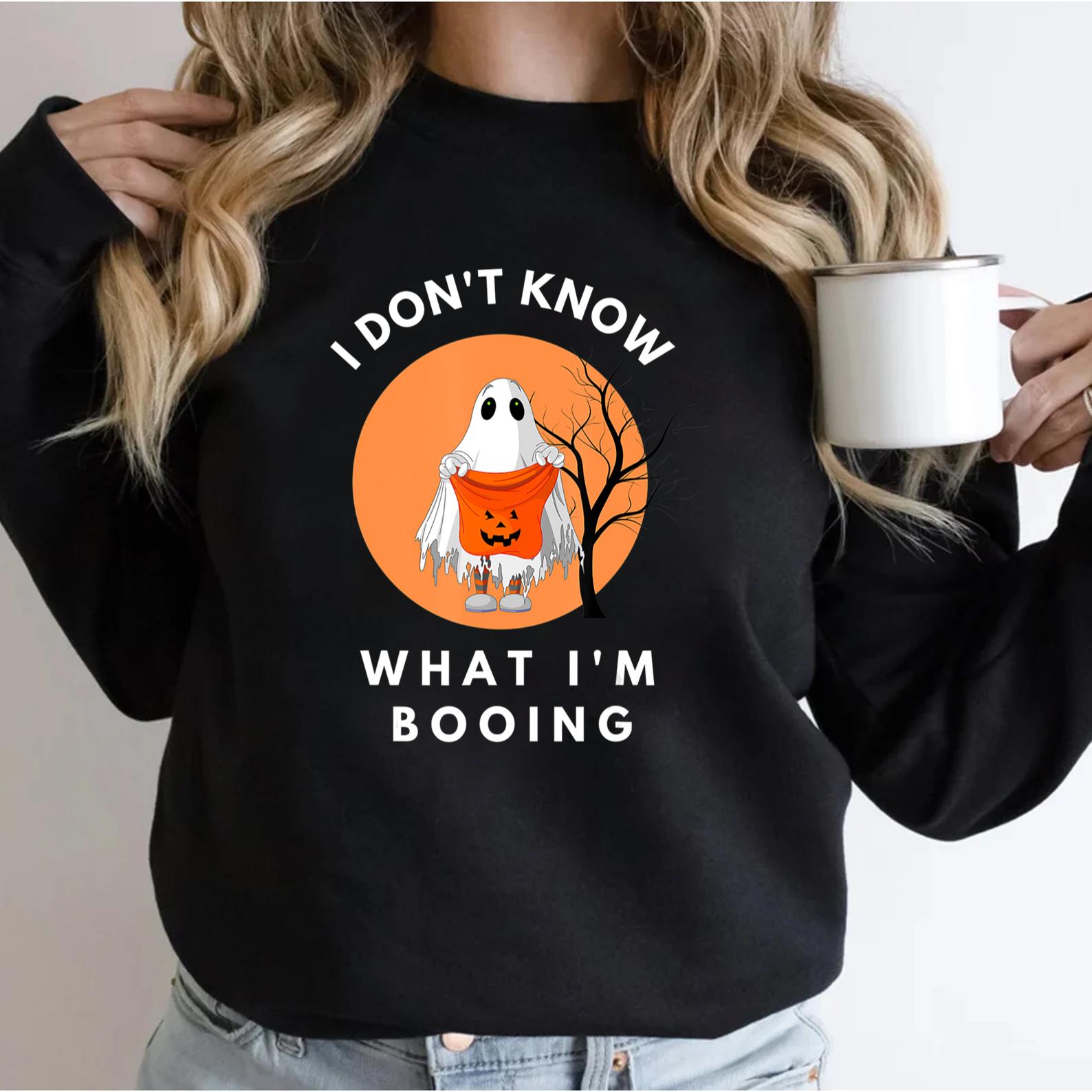 I Don’t Know What I’m Booing – Cute Ghost – Funny Halloween T-Shirt