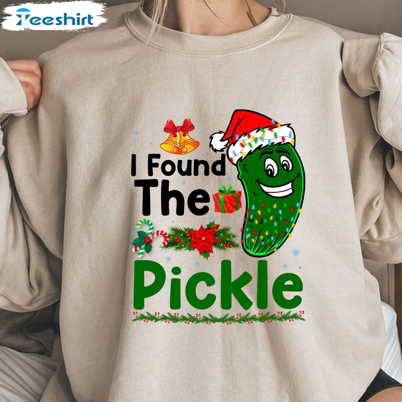 I Found The Pickle Shirt, Vinatge Christmas Short Sleeve Tee Tops