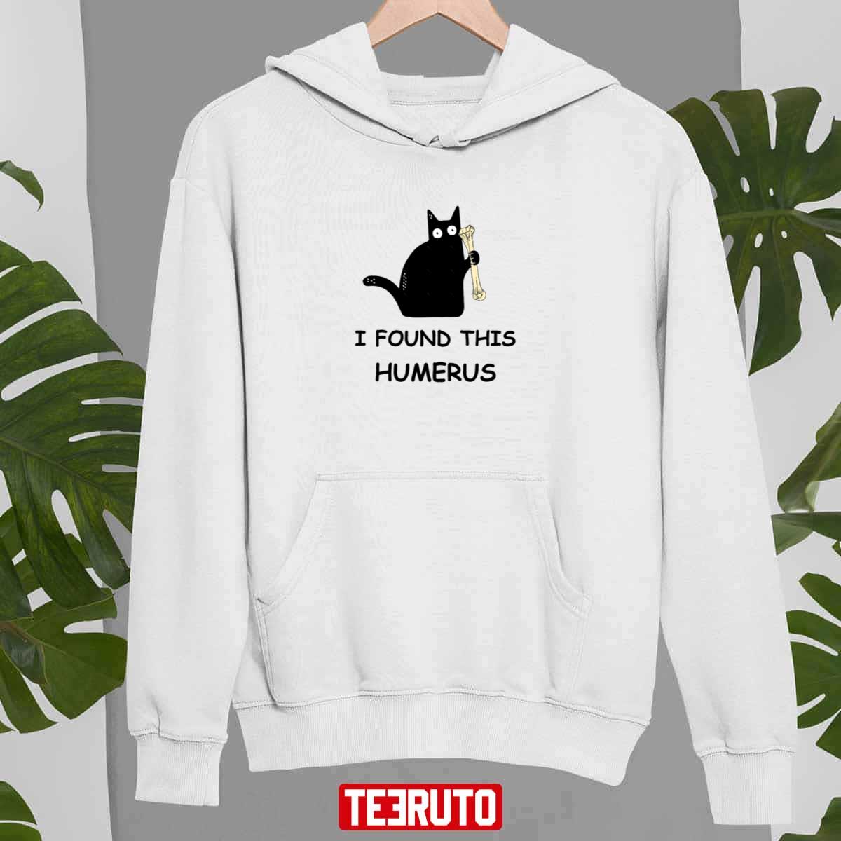 I Found This Humerus Black Cat Halloween Unisex Sweatshirt