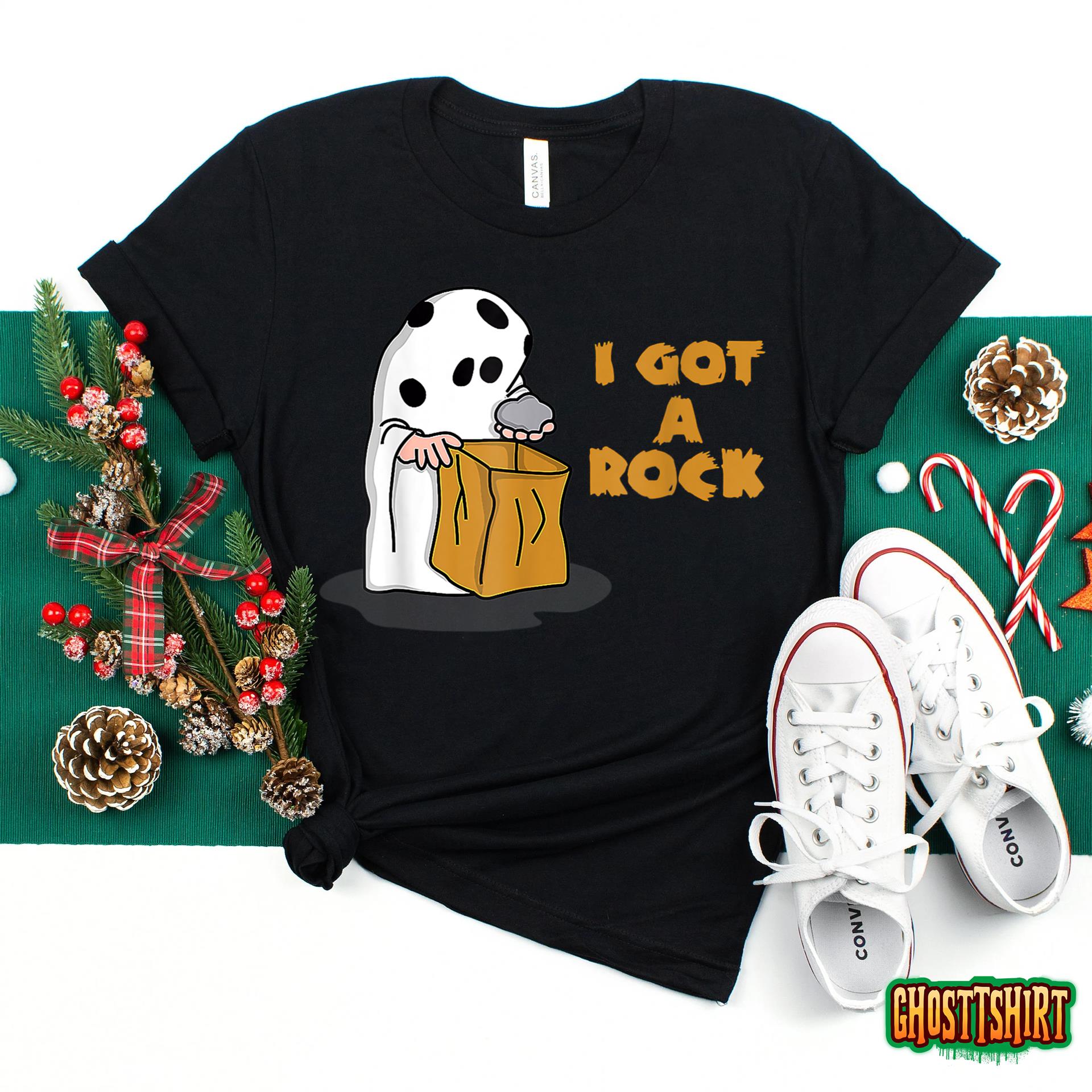 I Got A Rock Funny Halloween Trick Or Treat Ghost T-Shirt