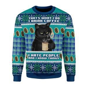 I Hate People Cat Ugly Christmas Sweater | For Men & Women | Adult | US3554- Best Christmas Gifts 2023