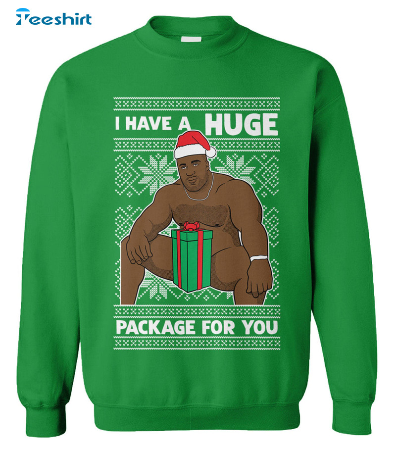 I Have A Huge Package For You Shirt, Christmas Sweatshirt Unisex T-shirt