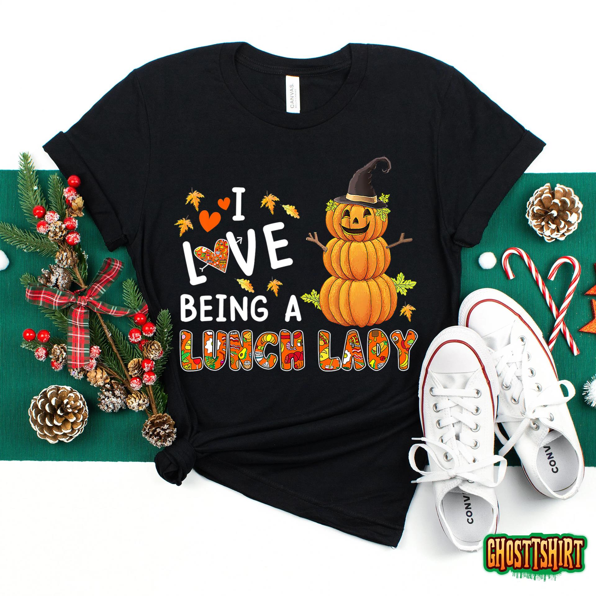 I Love Being A Lunch Lady Halloween Pumpkin Costume Sweatshirt