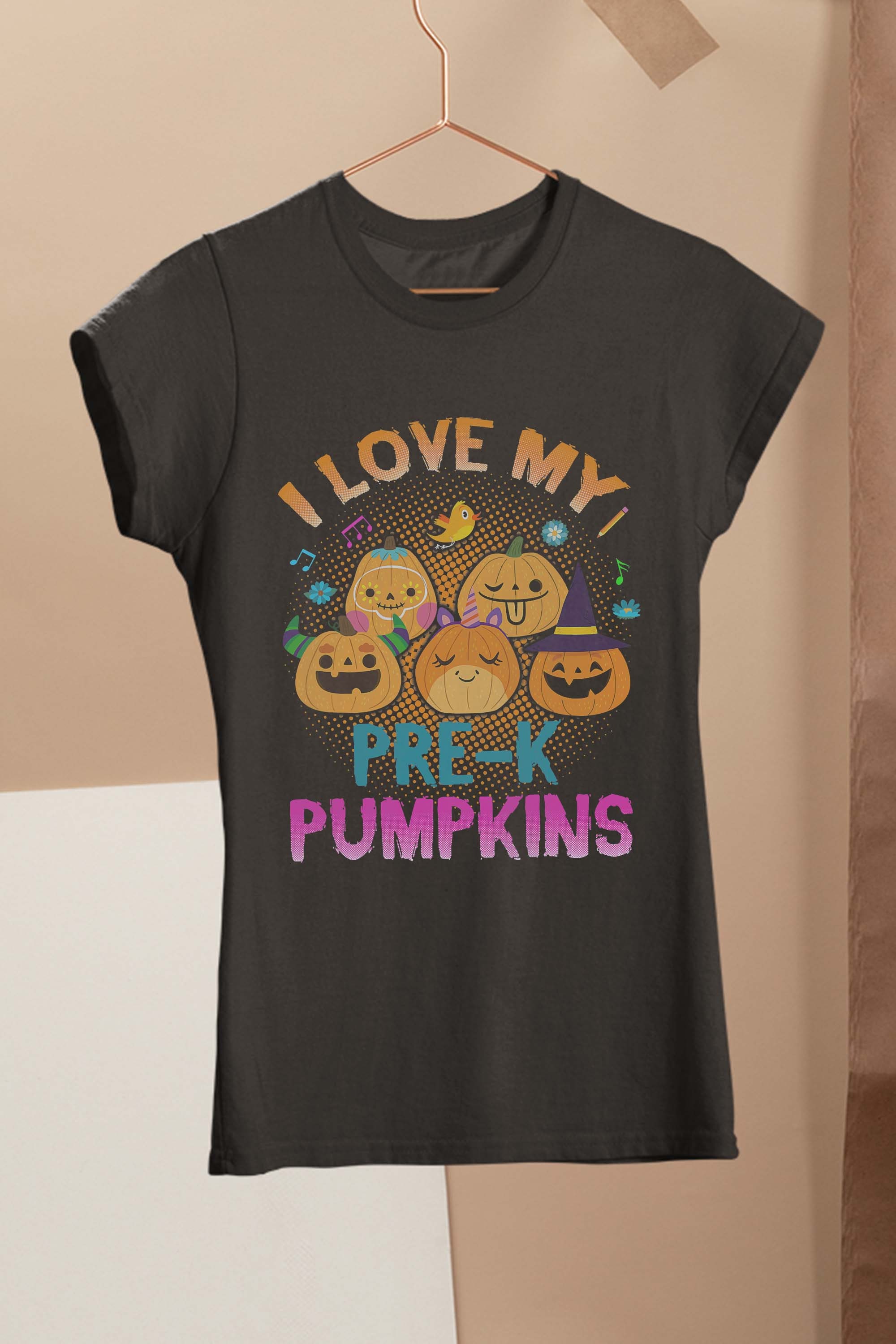 I Love My Pre-K Pumpkins T-Shirt Halloween Teacher T-Shirt