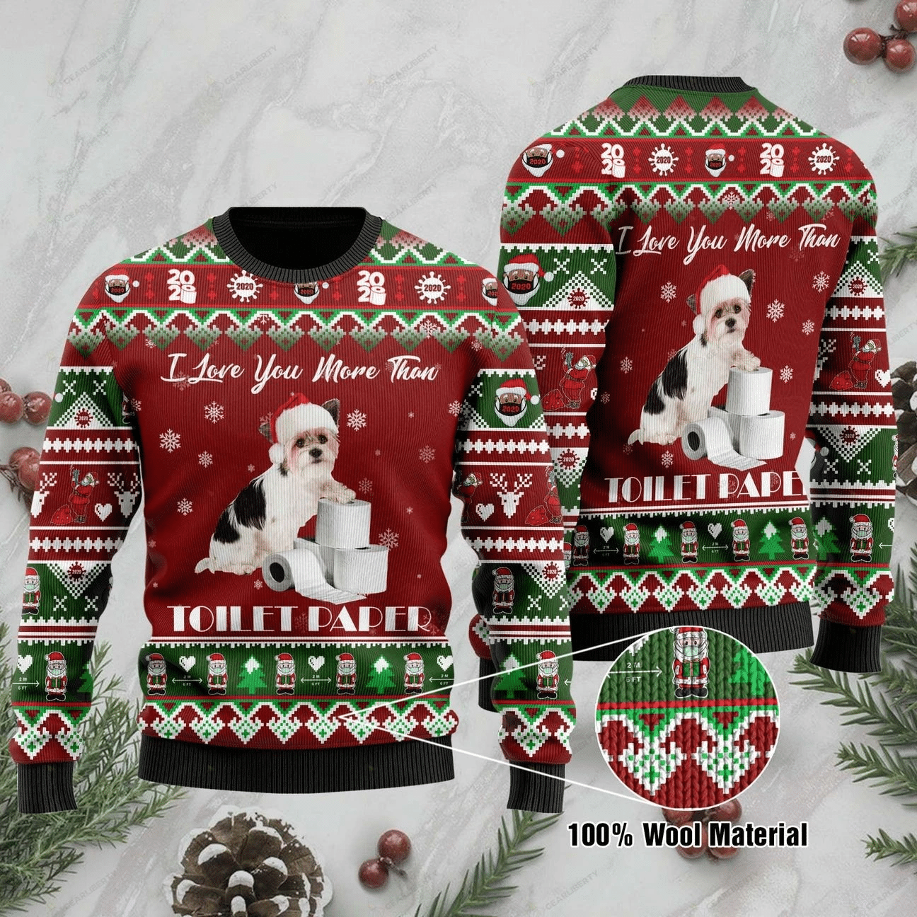 I Love You More Than Toilet Paper Ugly Christmas Sweater | For Men & Women | Adult | US1188- Best Christmas Gifts 2023