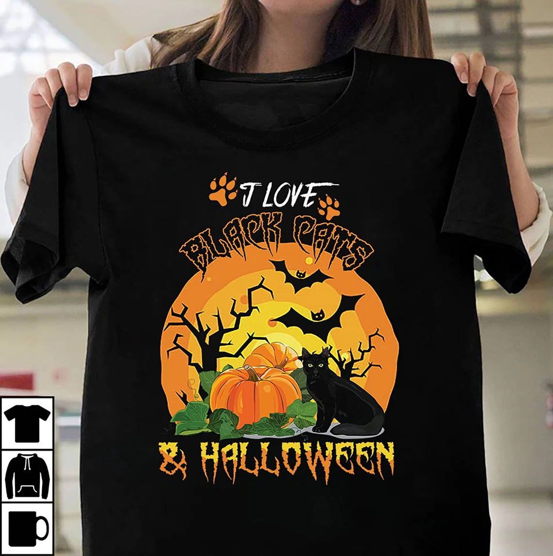 I Loved Black Cat Halloween T-Shirt