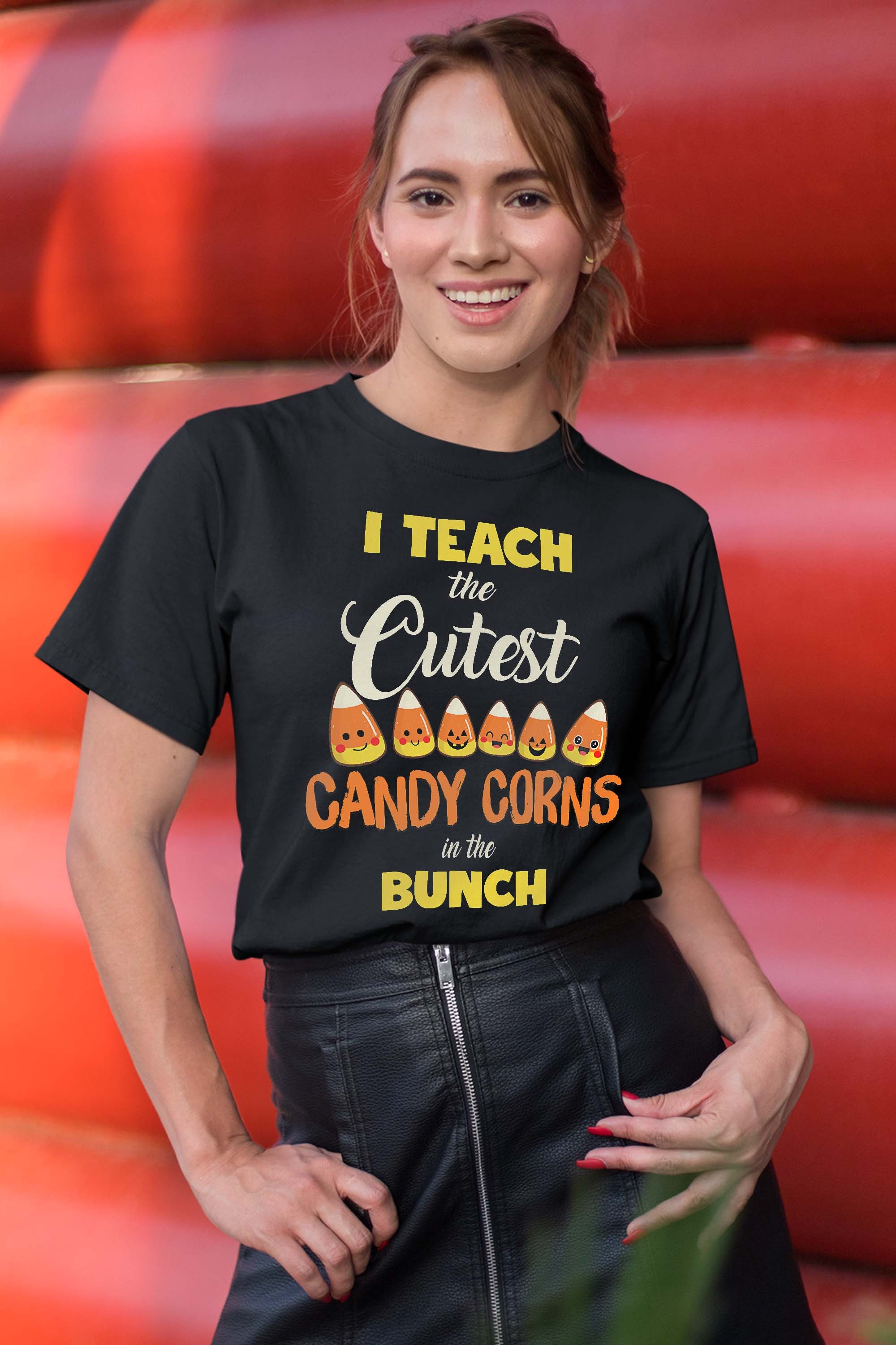 I Teach The Cutest Candy Corn In The Patch Teacher Halloween T-Shirt