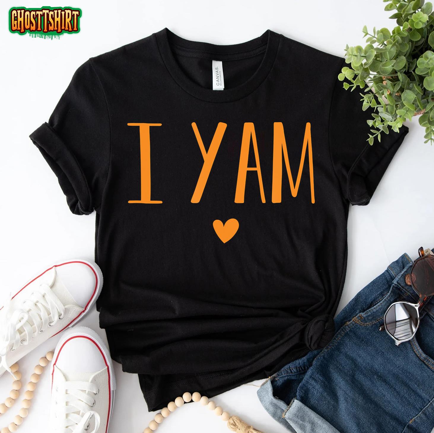 I Yam Thanksgiving Pregnancy Announcement Pregnant T-Shirt