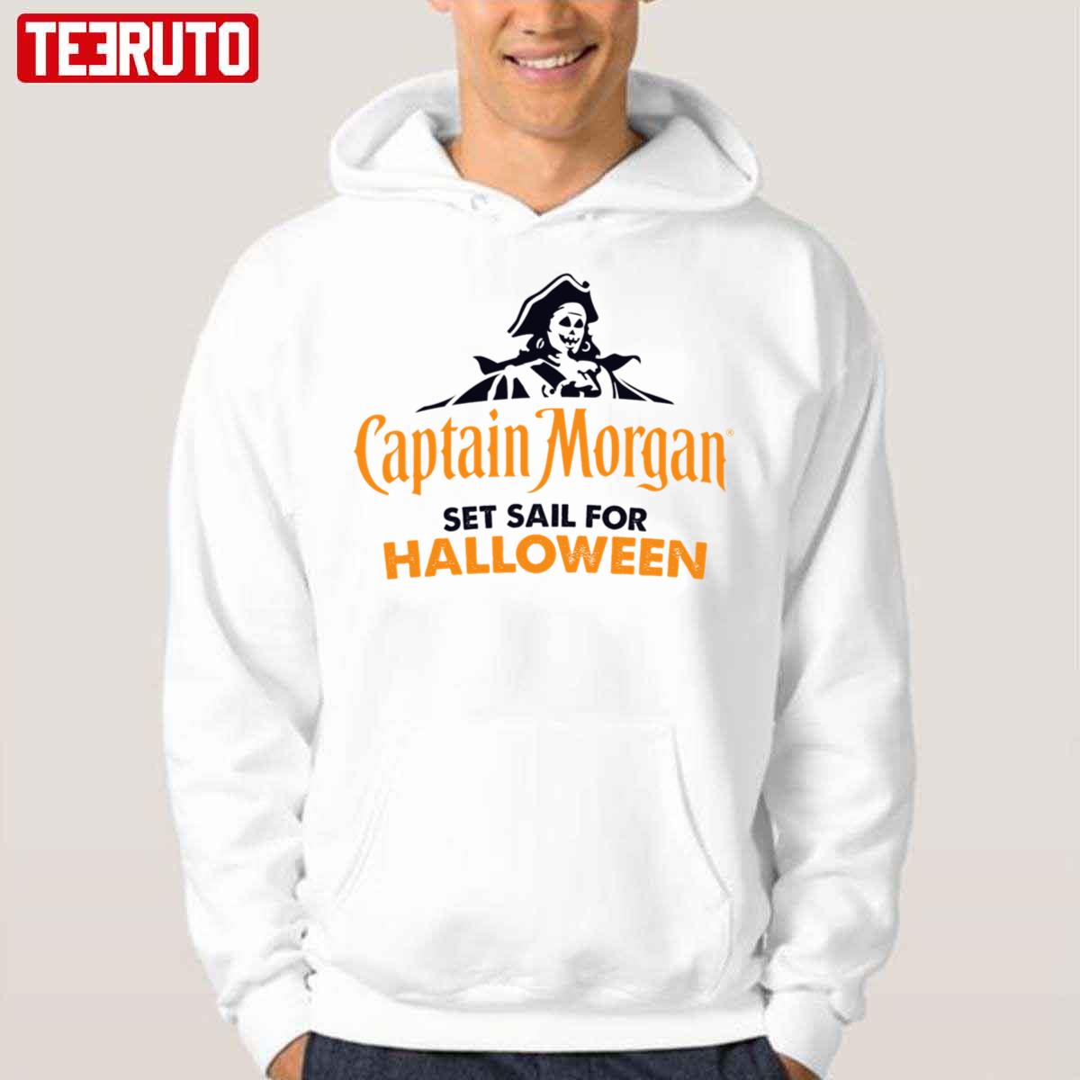 Illustration Captain Morgan Set Sail For Halloween Unisex T-Shirt