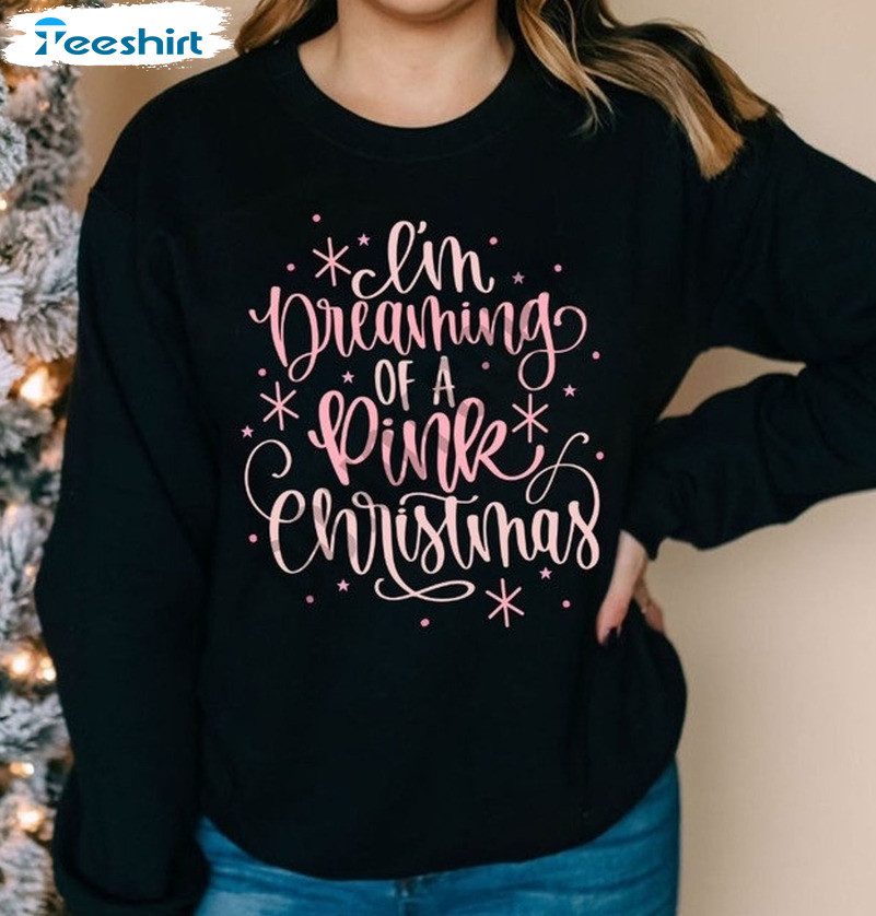 I’m Dreaming Of A Pink Christmas Shirt, Vintage Short Sleeve Hoodie