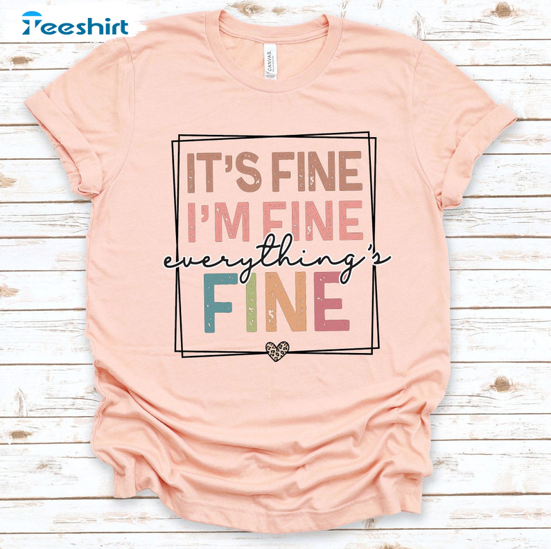 I’m Fine Everything Is Fine Shirt, Funny Christmas Crewneck Unisex Hoodie