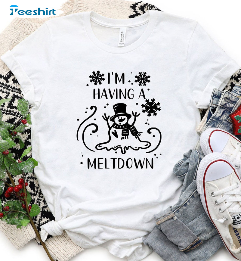 I’m Having A Meltdown Christmas Shirt, Christmas Matching Sweater Unisex Hoodie