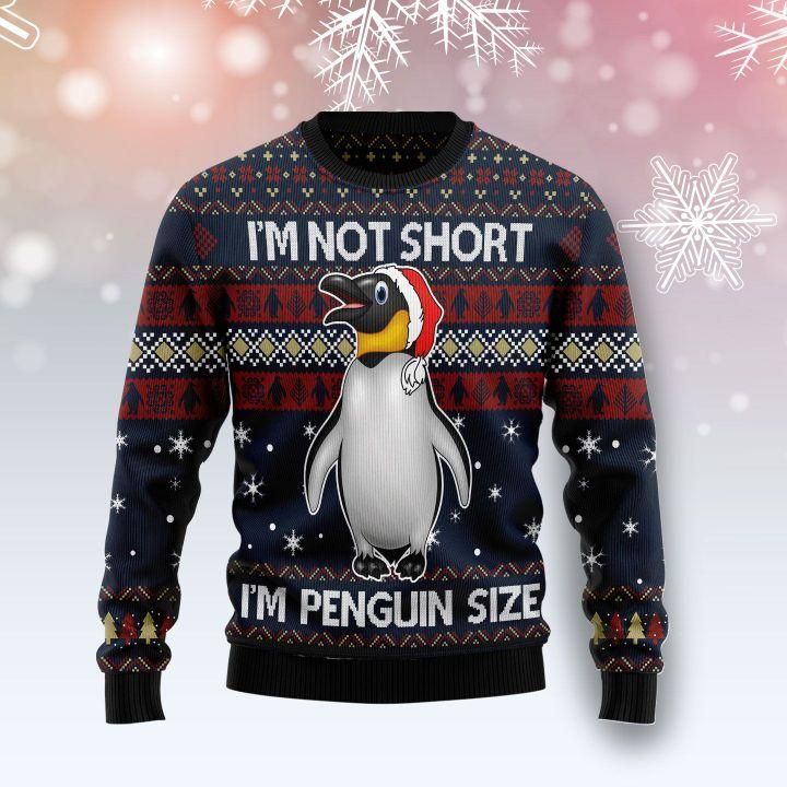 I’m Not Short I’m Penguin Ugly Christmas Sweater | For Men & Women | Adult | US1548- Best Christmas Gifts 2023