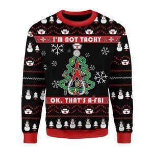 I’m Not Tachy Funny Nurse Ugly Christmas Sweater | For Men & Women | Adult | US3570- Best Christmas Gifts 2023