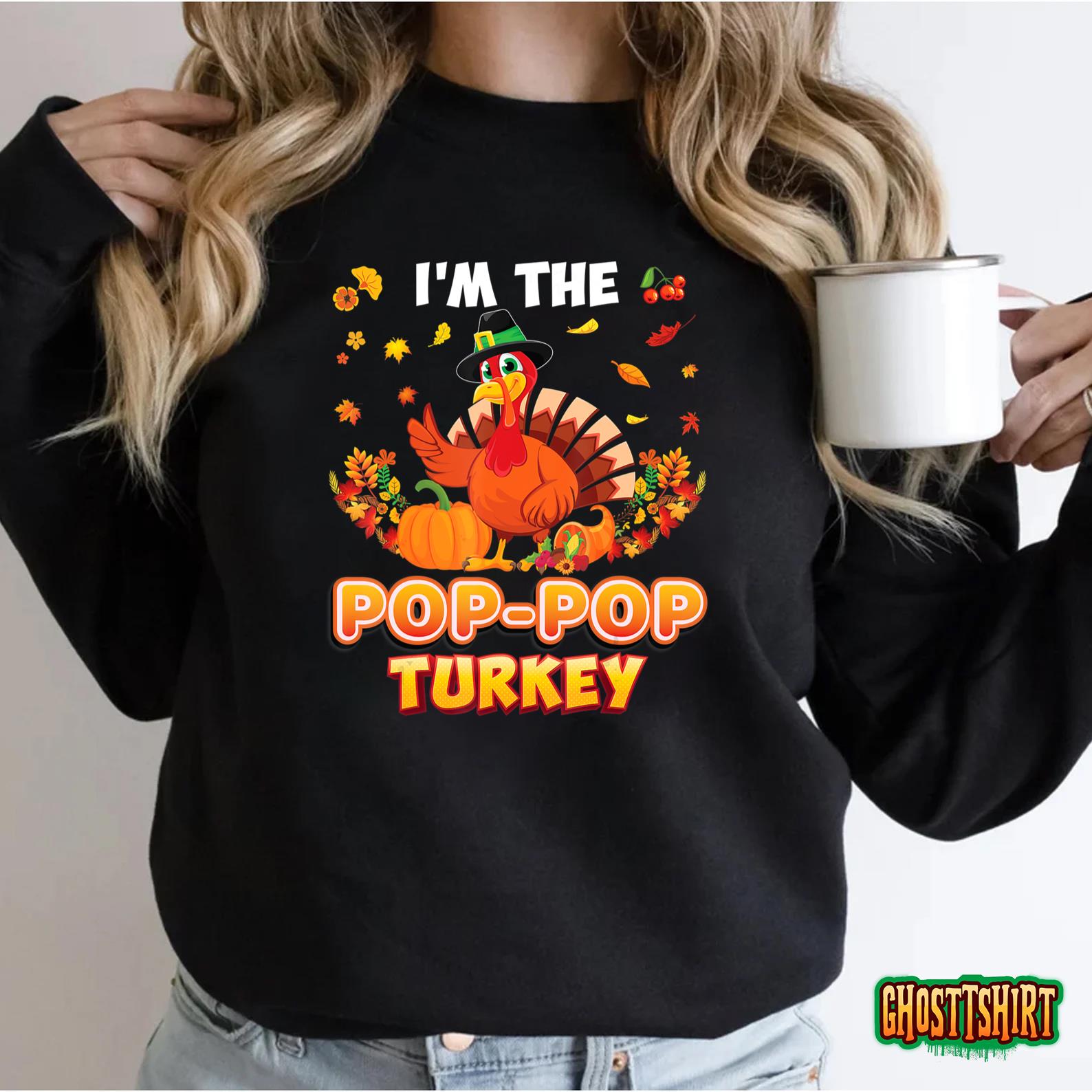 I’m The Pop-pop Turkey Thanksgiving Thankful Blessed Pumpkin T-Shirt