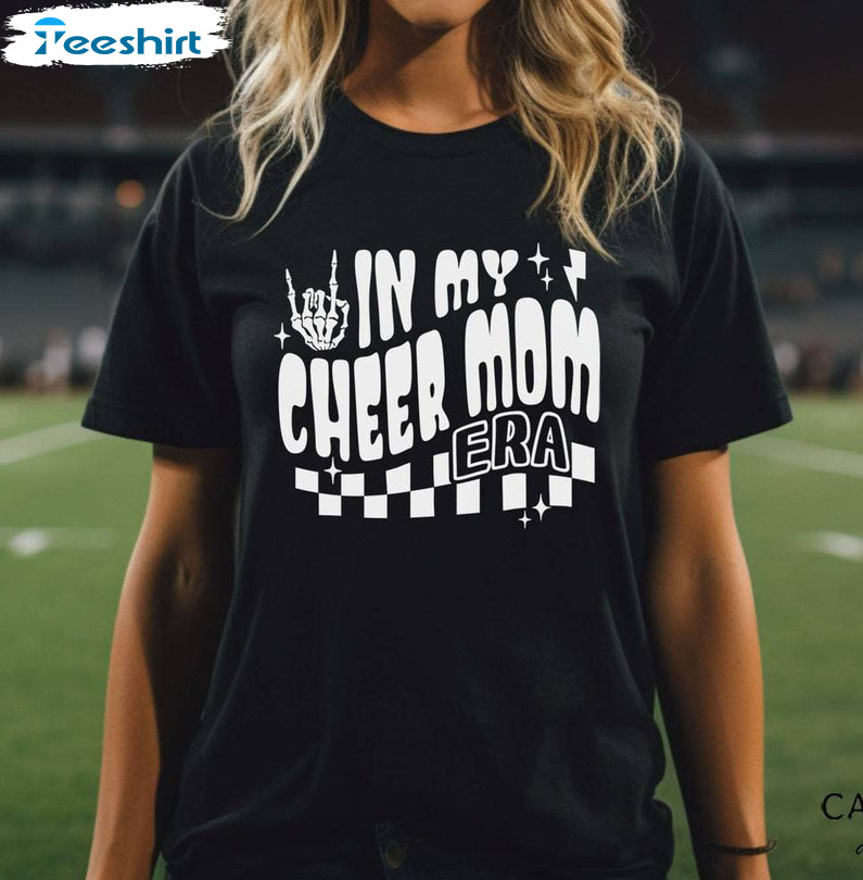 In My Cheer Mom Era Trendy Shirt, Vintage Halloween Long Sleeve Unisex Hoodie