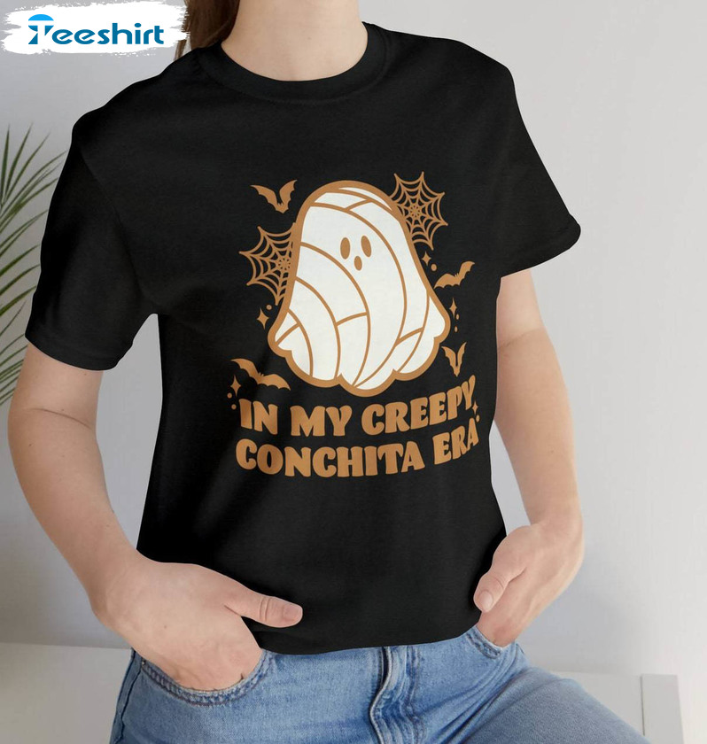 In My Creepy Conchita Era Halloween Shirt, Ghost Concha Crewneck Short Sleeve