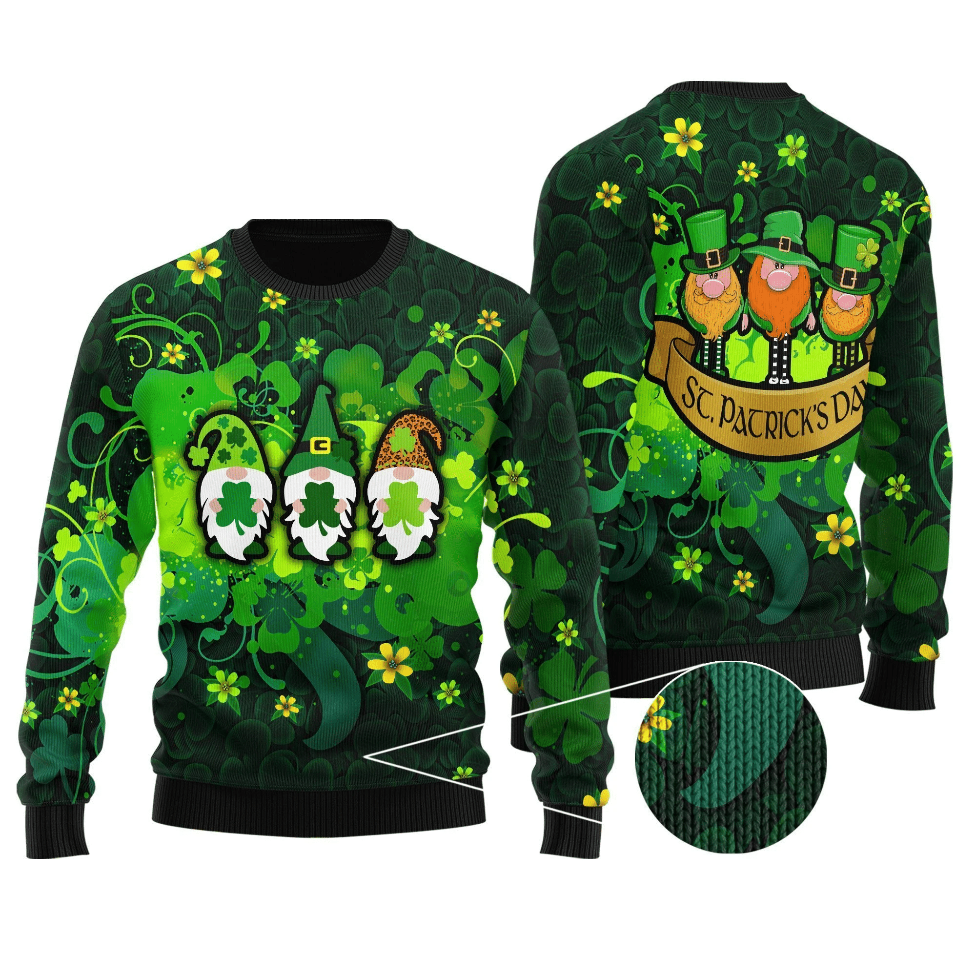 Irish Saint Patrick Day Ugly Christmas Sweater | Unisex | Full Size | Adult | Colorful | US3812- Best Christmas Gifts 2023