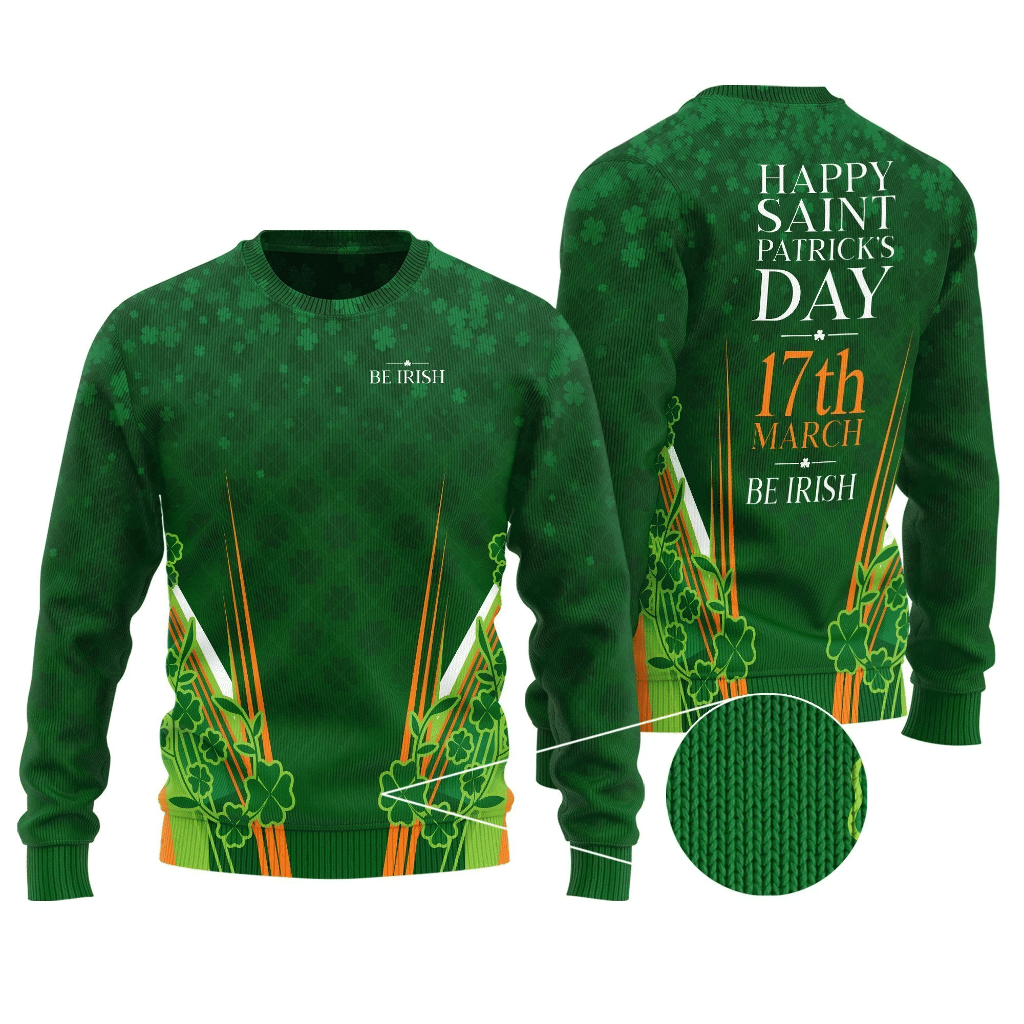 Irish Saint Patrick Day Ugly Christmas Sweater | Unisex | Full Size | Adult | Colorful | US3813- Best Christmas Gifts 2023