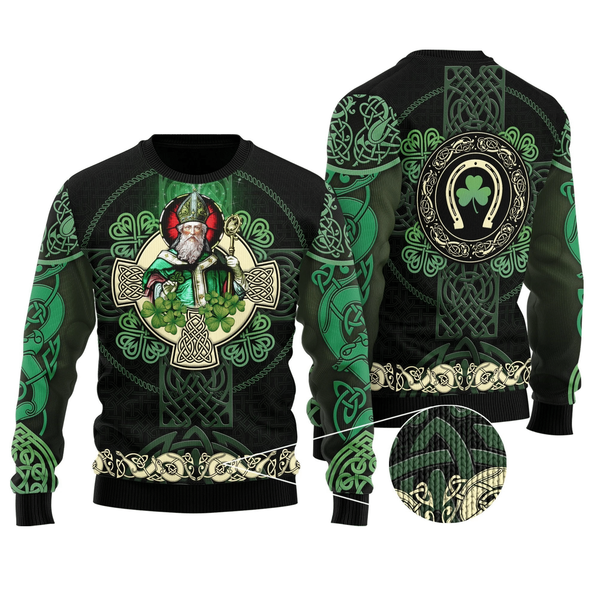 Irish Saint Patrick Day Ugly Christmas Sweater | Unisex | Full Size | Adult | Colorful | US3815- Best Christmas Gifts 2023