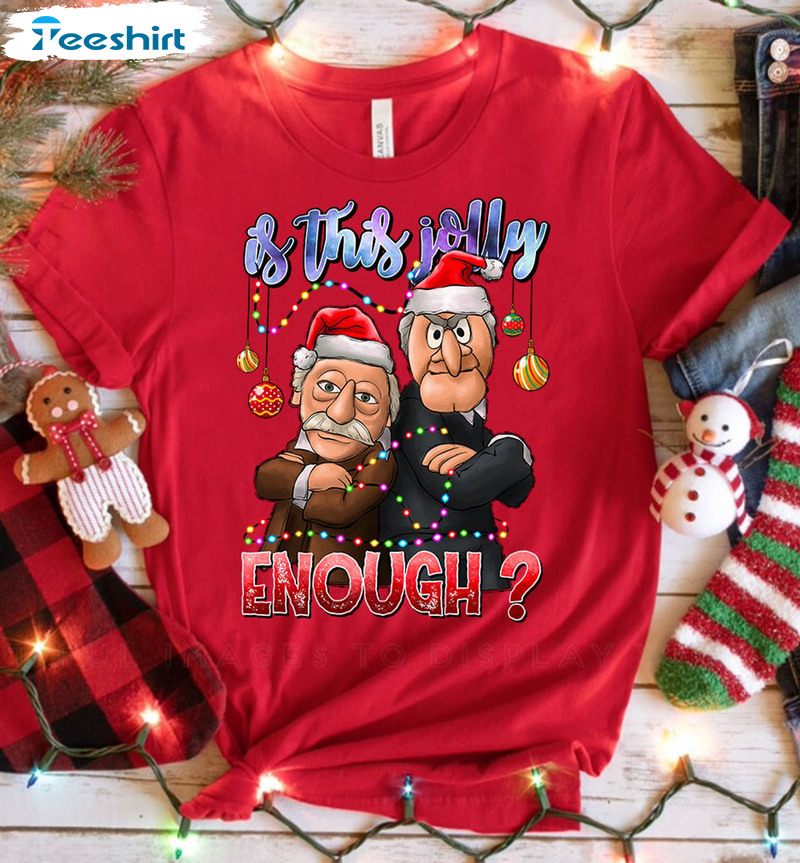 Is This Jolly Enough Shirt – Jolly Santa Clause Christmas Short Sleeve Sweater