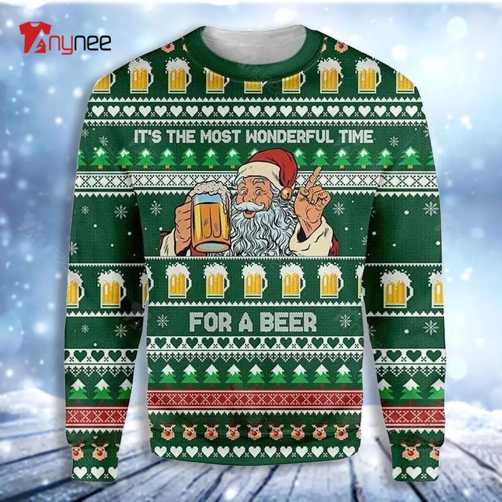 It Is The Most Wonderful Occasion For A Beer Ugly Christmas Sweater- Best Christmas Gifts 2023