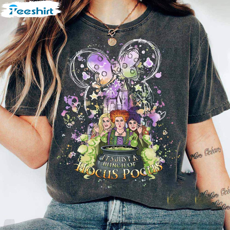 It’s Just A Bunch Of Hocus Pocus Shirt, Creative Tarot Card Halloween Crewneck Tee Tops