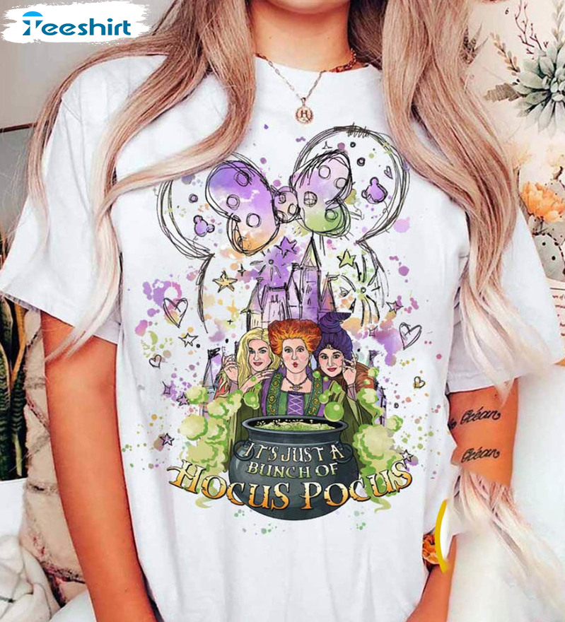 It’s Just A Bunch Of Hocus Pocus Shirt, Creative Tarot Card Halloween Crewneck Tee Tops