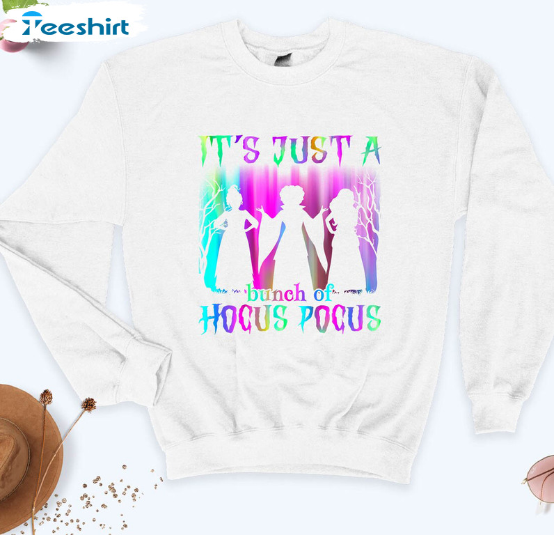 It’s Just A Bunch Of Hocus Pocus Shirt, Cute Halloween Long Sleeve Unisex T-shirt