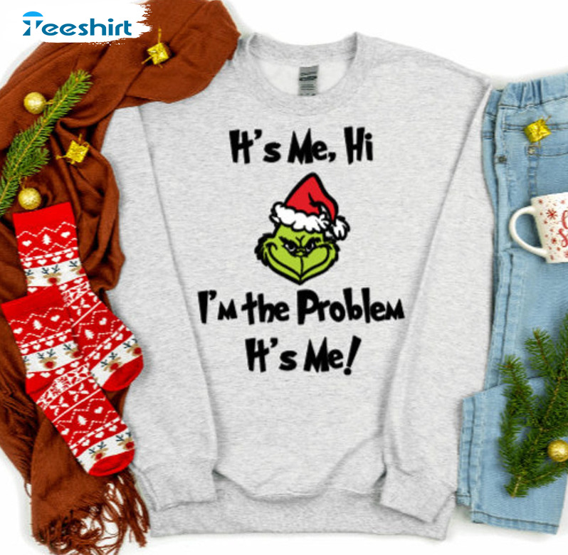 It’s Me Hi I’m The Problem Christmas Shirt, Taylors Midnight Grinch Christmas Short Sleeve Sweatshirt