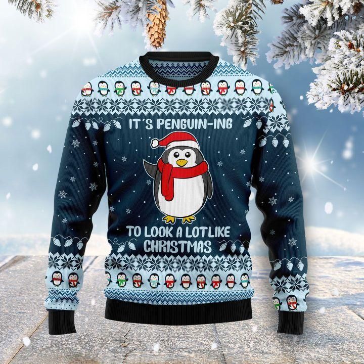 It’s Penguin-ing Ugly Christmas Sweater | For Men & Women | Adult | US1533- Best Christmas Gifts 2023