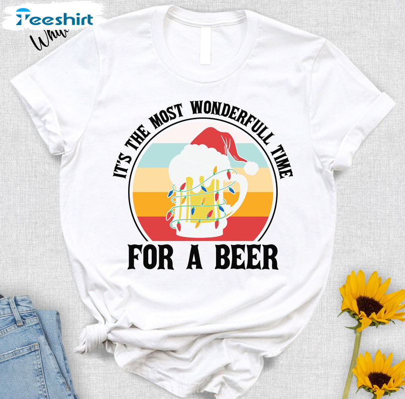 It’s The Most Wonderful Time For A Beer Christmas Short Sleeve, Unisex T-shirt