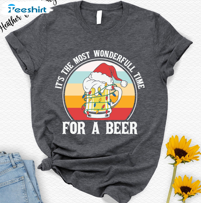 It’s The Most Wonderful Time For A Beer Christmas Short Sleeve, Unisex T-shirt