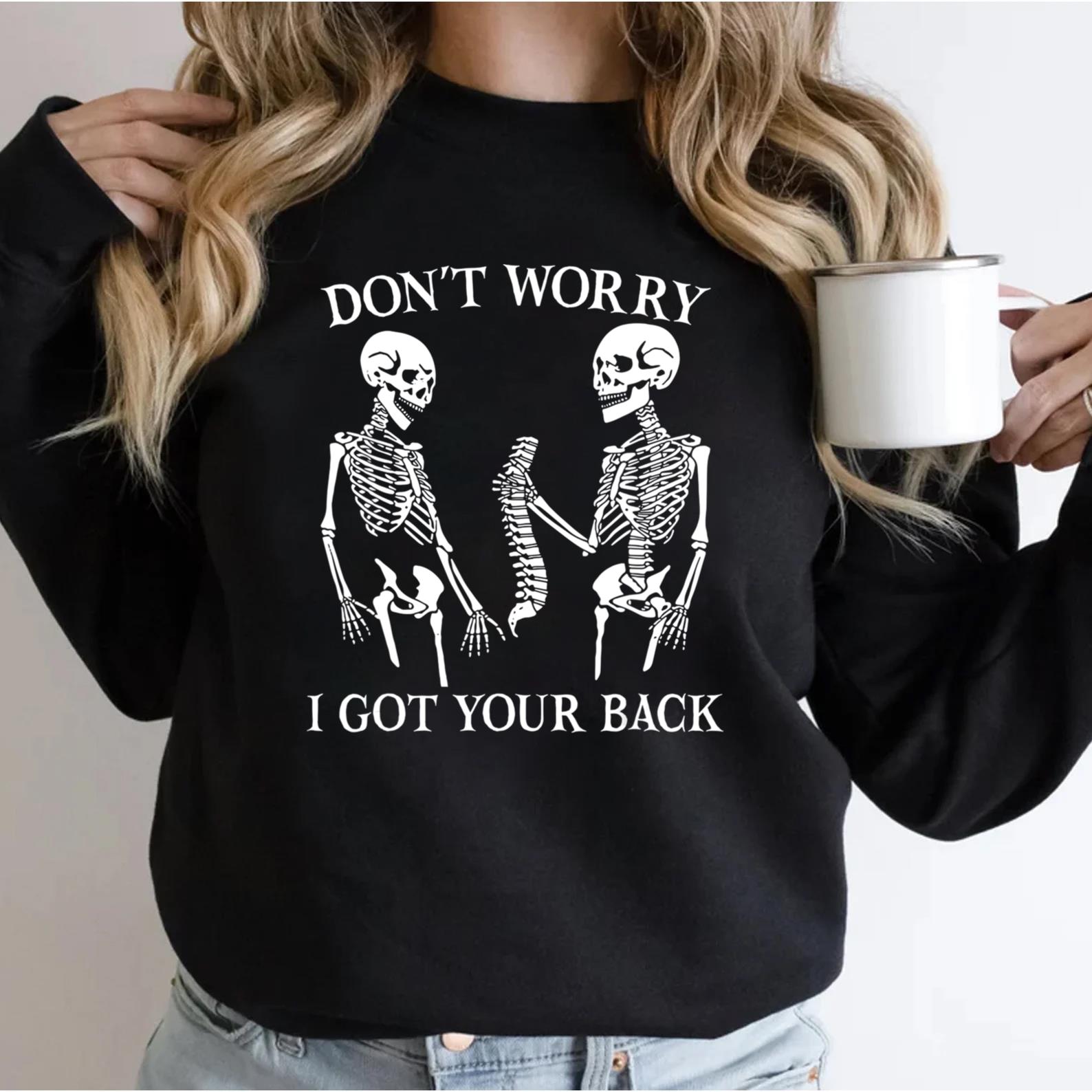 I’ve Got Your Back Skeleton Skull Spooky Halloween Costumes Sweatshirt