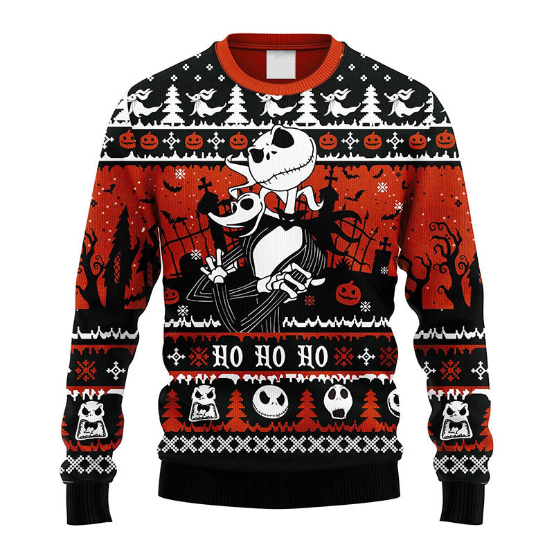 Jack Skellington And Zero Nightmare Before Christmas Ugly Sweater – Best Christmas Gifts 2023