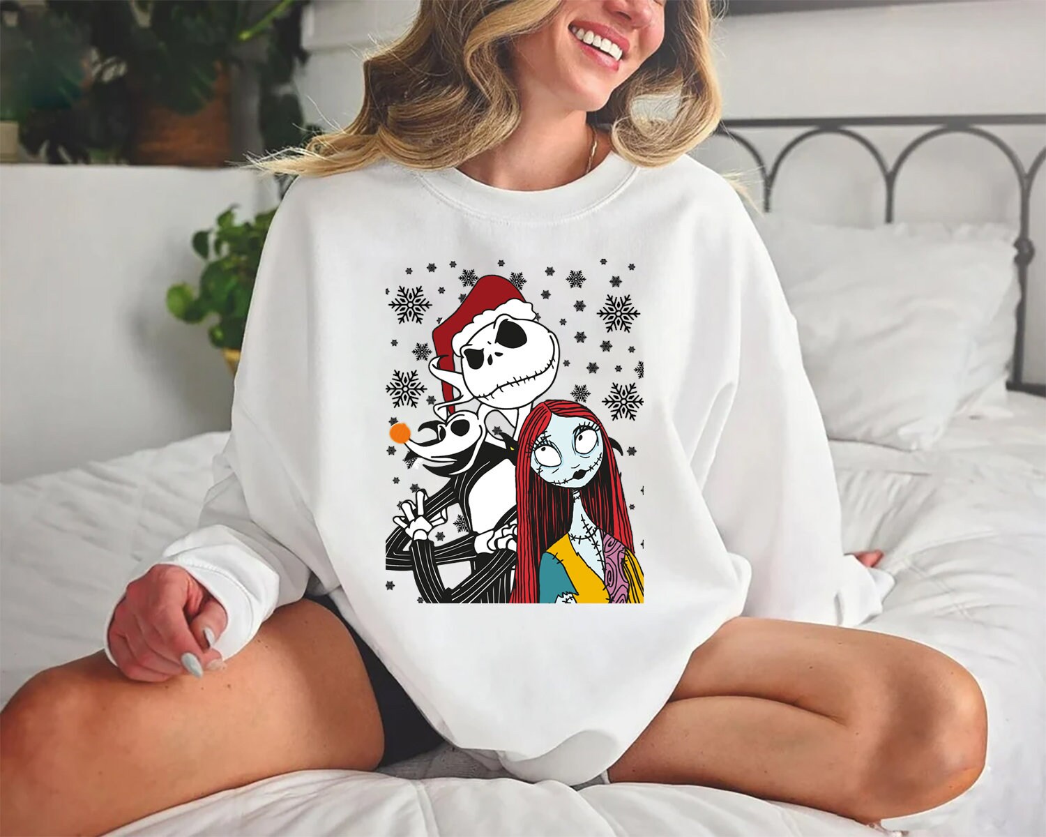 The Nightmare Before Christmas – Maglietta Aderente Donna Jack Skellington, Colore Nero, Taglie S-XXL