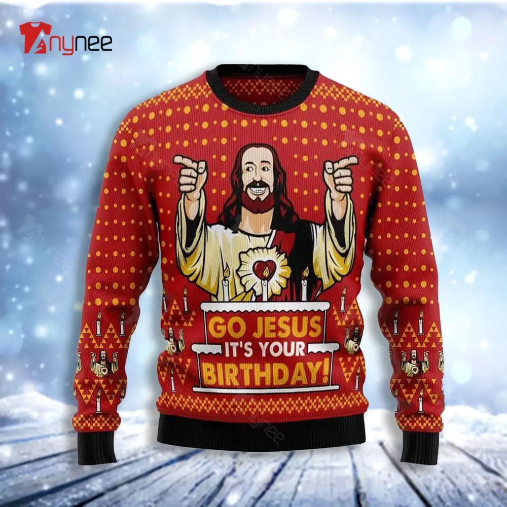 Jessuss Birthday Ugly Christmas Sweater- Best Christmas Gifts 2023