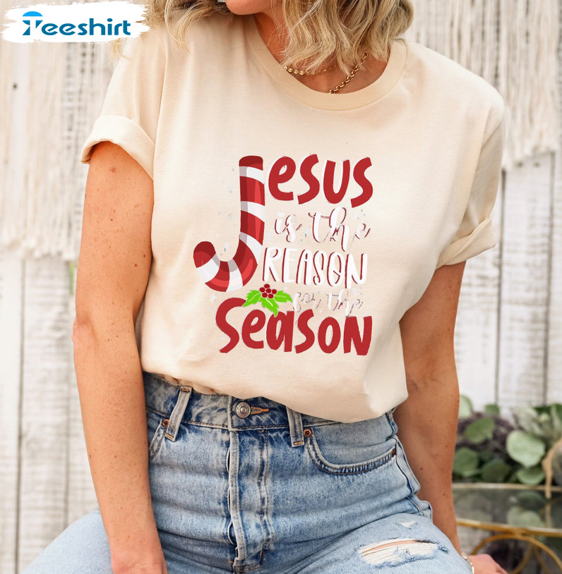 Jesus Is The Reason For The Season Christmas Vintage Tee Tops Crewneck