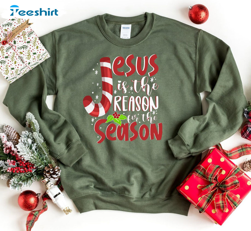 Jesus Is The Reason For The Season Christmas Vintage Tee Tops Crewneck