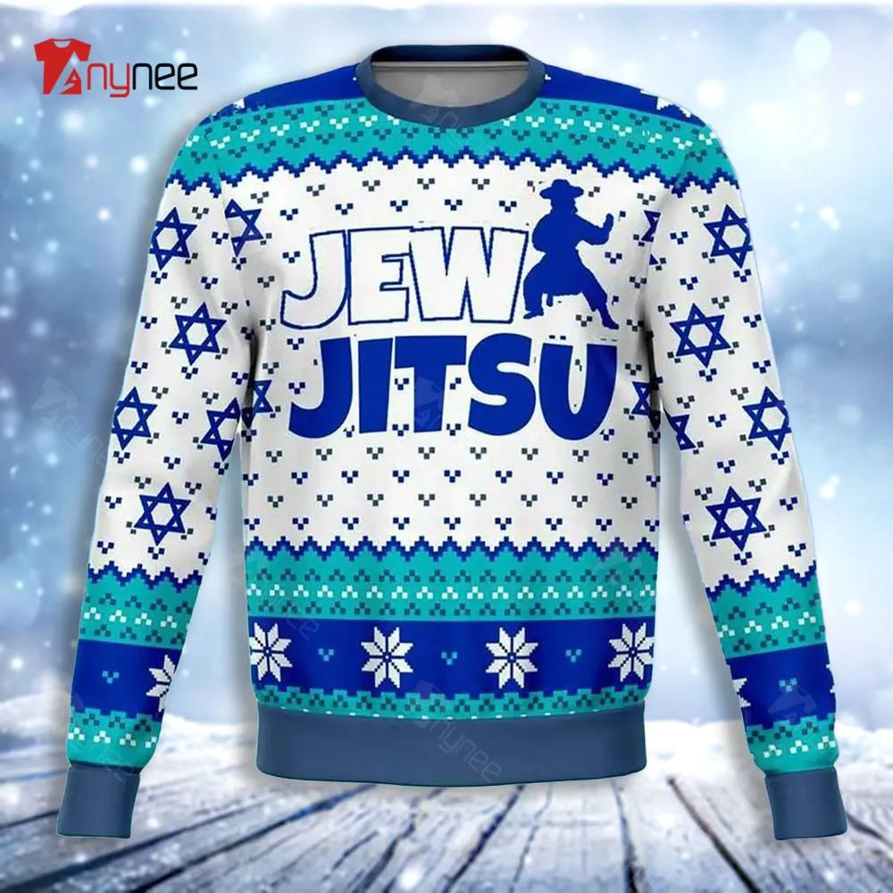 Jew Jitsu Ugly Christmas Sweater- Best Christmas Gifts 2023