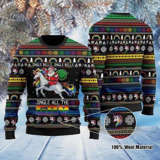 Jingle All The Gay Ugly Christmas Sweater | For Men & Women | Adult | US1220- Best Christmas Gifts 2023