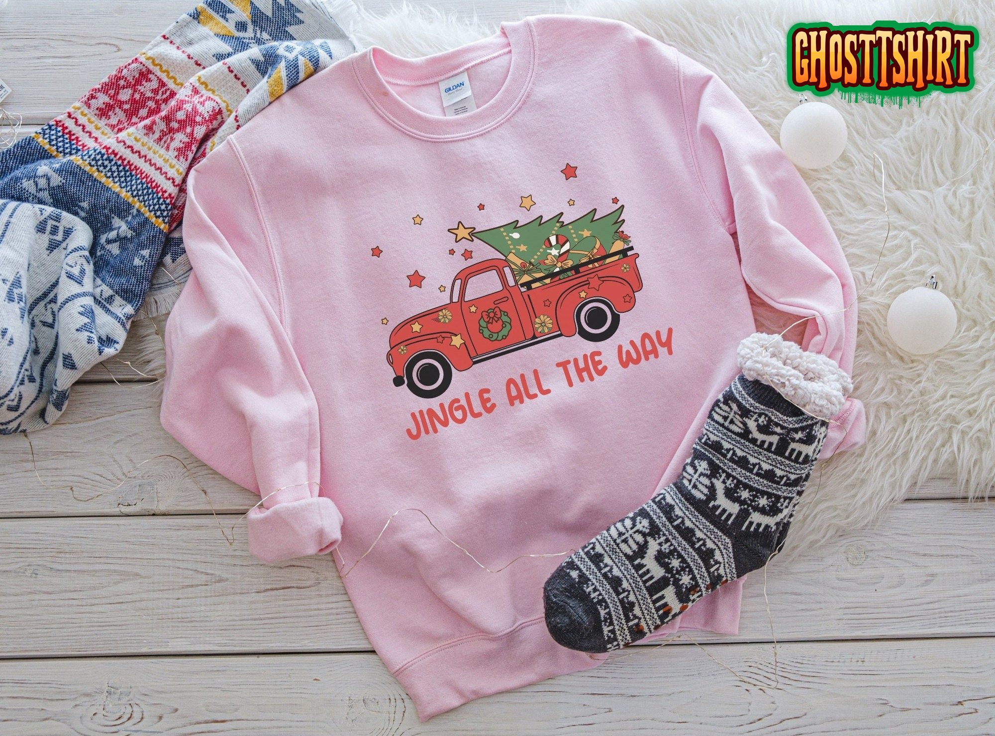 Jingle All The Way Truck Christmas Sweatshirt