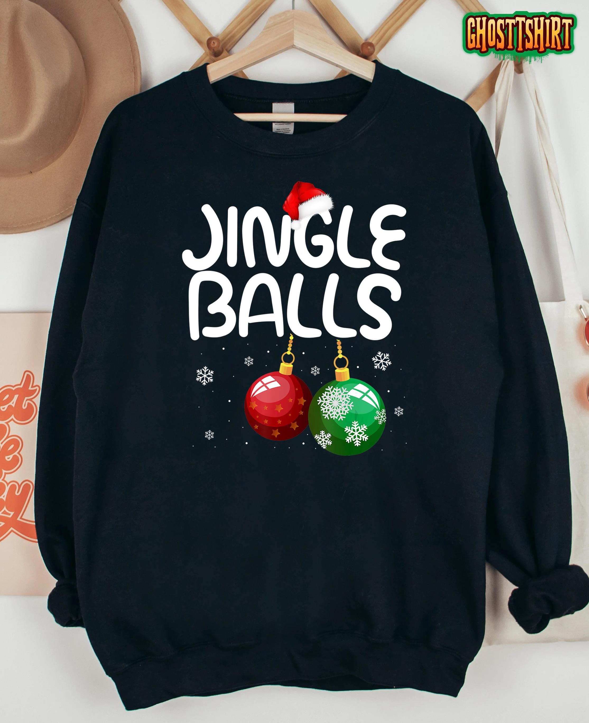 Jingle Balls Christmas Funny Matching Couple Chestnuts T-Shirt