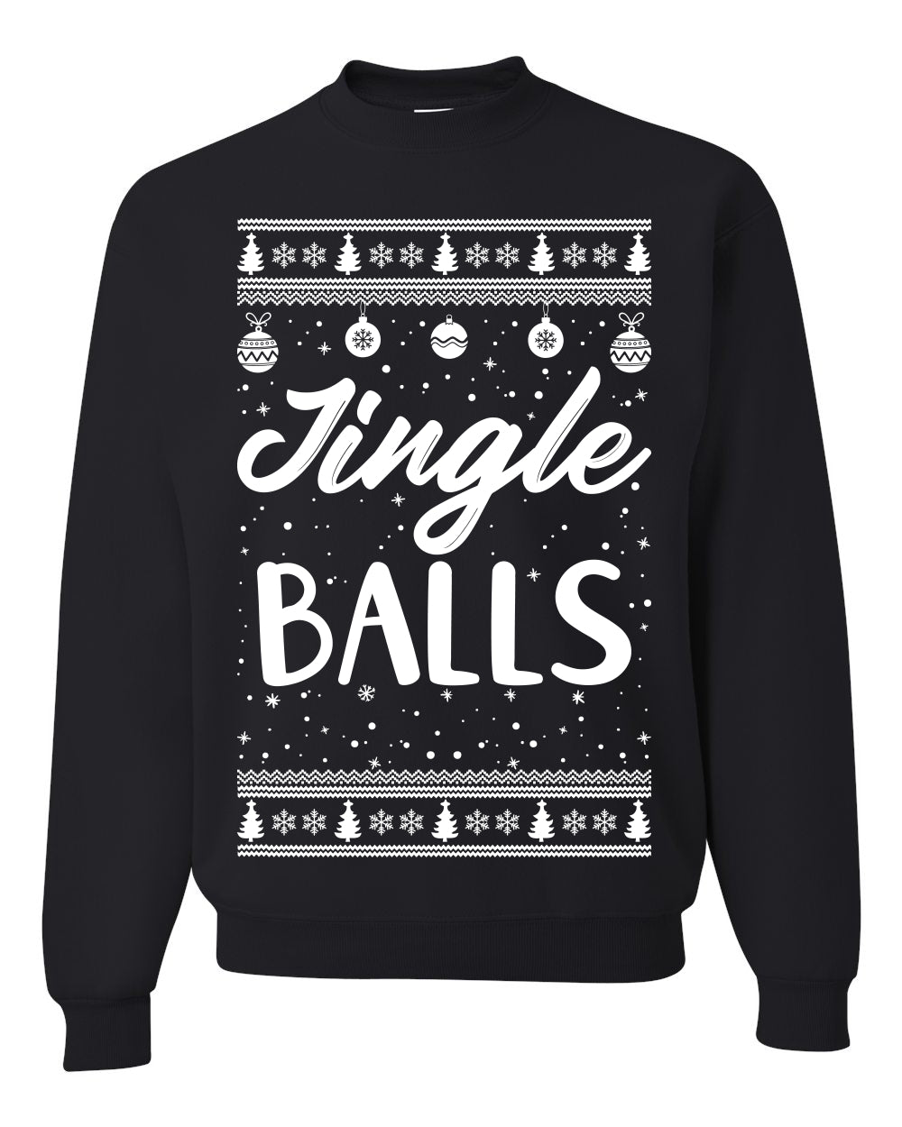 Jingle Balls Individual Couples Ugly Christmas Sweater Unisex Crewneck Graphic Sweatshirt- Best Christmas Gifts 2023