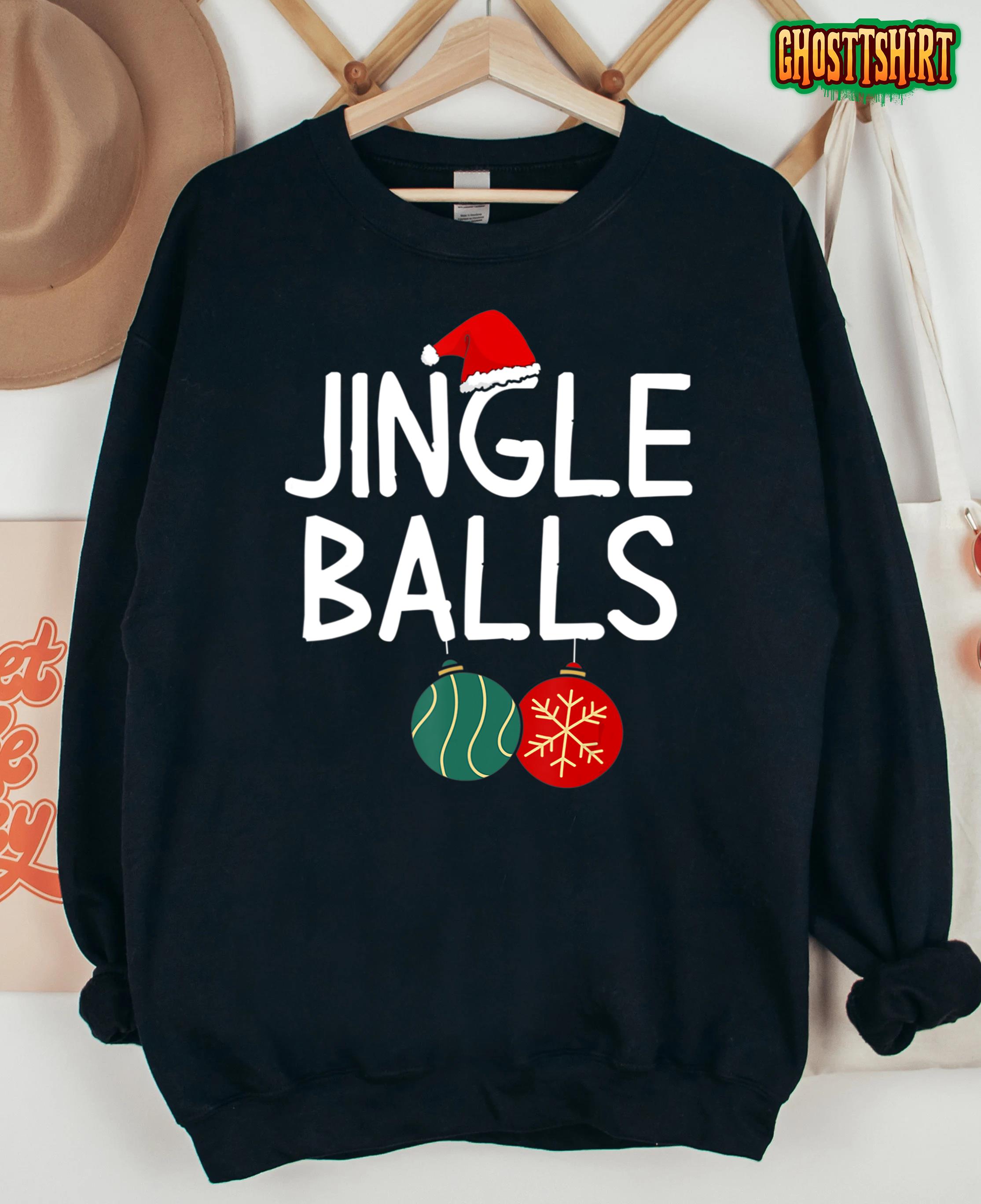 Jingle Balls Tinsel Tits Chestnuts Christmas Pajamas Couple T-Shirt