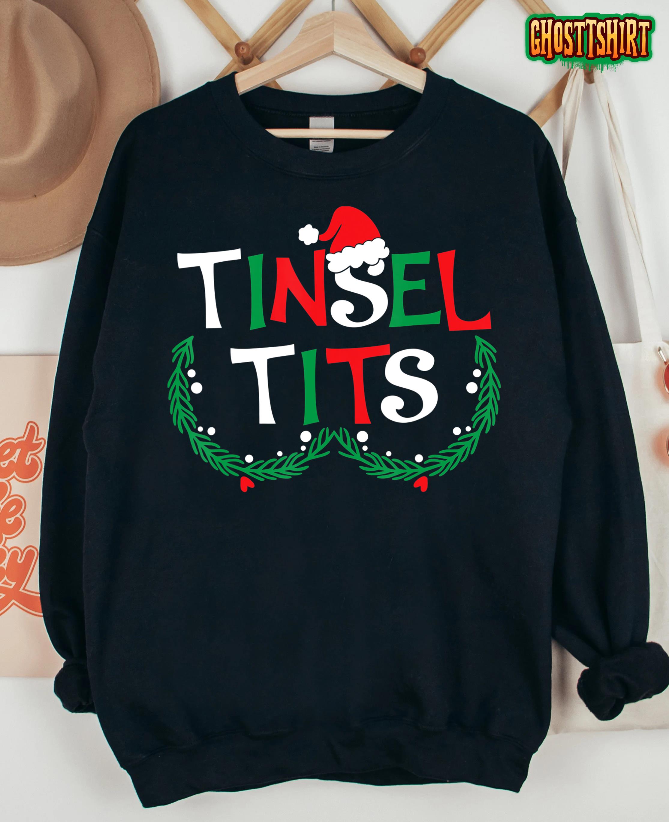 Jingle Balls Tinsel Tits Couples Christmas Matching Couple T-Shirt