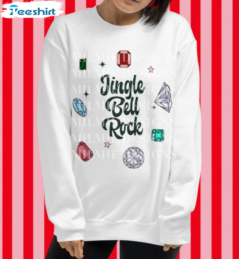 Jingle Bell Rock Sweatshirt, Christmas Party Unisex T-shirt Short Sleeve