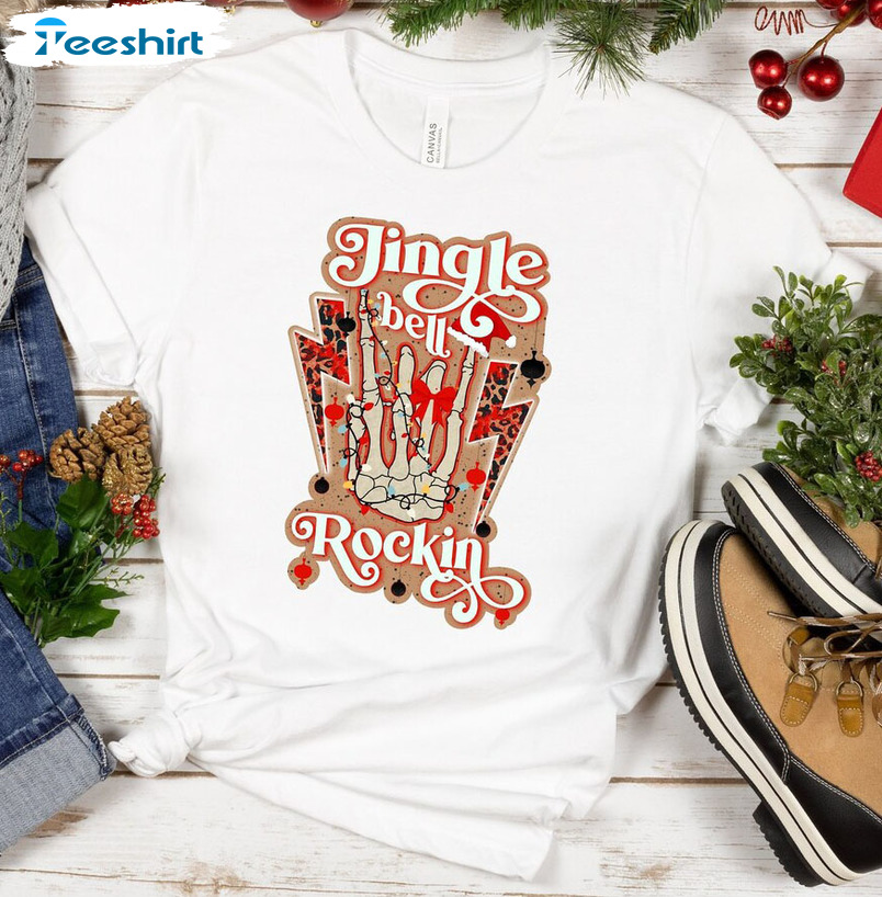 Jingle Bell Rockin Shirt – Christmas Music Crewneck Unisex T-shirt