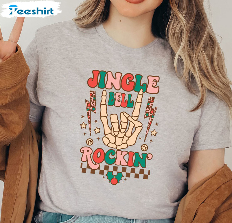 Jingle Bell Rockin Shirt – Christmas Music Short Sleeve Sweater