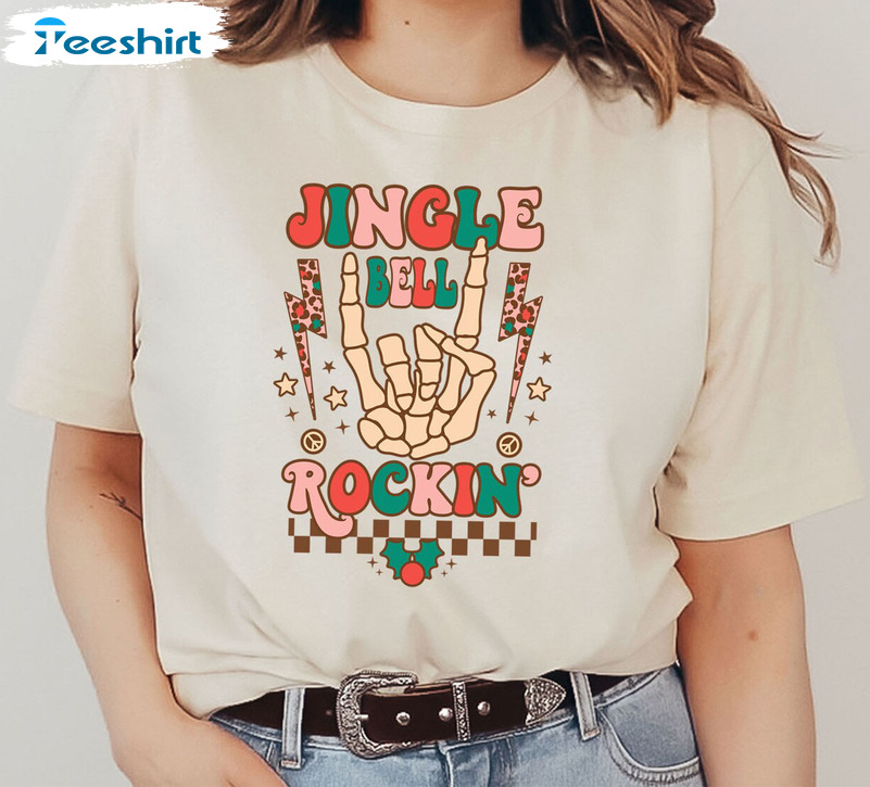 Jingle Bell Rockin Shirt – Christmas Music Short Sleeve Sweater